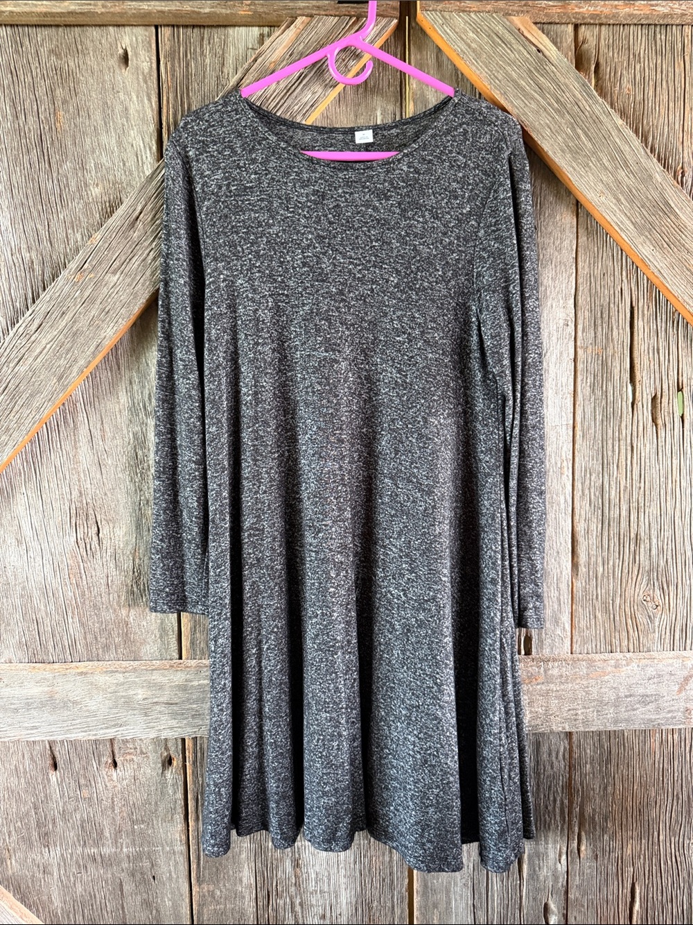 Old Navy Heather Charcoal Swing Dress